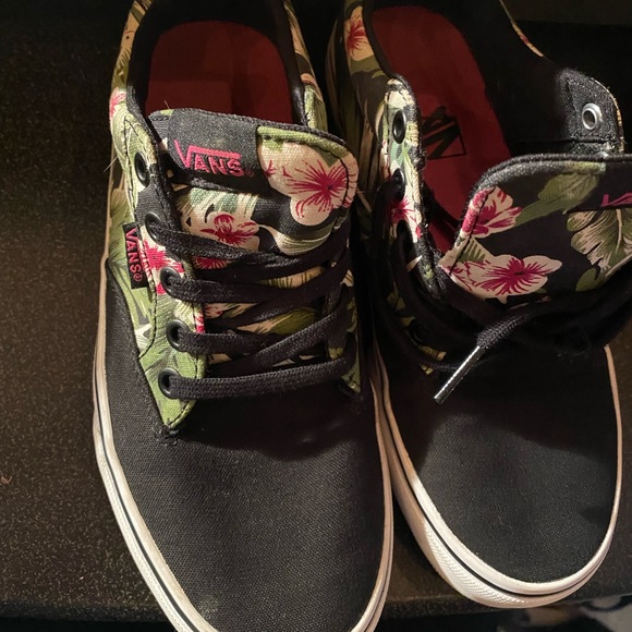 Vans Shoes - Black/Floral Vans 6.5